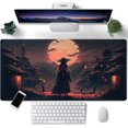 thumbnail image 1 of Japanese Post Moonlight Samurai Mouse Pad Dark Aesthetic Desk Pad, Extended XXL 31.5x15.7 Inch, Gaming Mousepad, Laptop Computer Mouse Keyboard Mat, 1 of 6