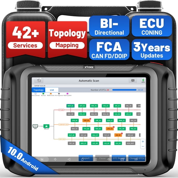 2026 XTOOL D8S OBD2 Scanner Bidirectional Scan Tool with Topology Mapping, FCA AutoAuth, ECU Cod-ing, 42  Resets, All Systems Car Scanner Diagnostic Tool, 3-Year Update