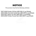 thumbnail image 2 of Transit Auto Rear Wheel Cylinders and Drum Shoes Hub Bearing Assembly Kit for Car Chevrolet Cobalt Pontiac G5 Saturn Ion Pursuit with 4 Lug Wheels Non-ABS Left Right Driver Passenger K7D-101537, 2 of 11