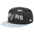 thumbnail image 3 of Men's-New Era  Black/Silver San Antonio Spurs Throwback Satin Vintage Pin Two-Tone 59FIFTY Fitted Hat, 3 of 6