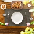 thumbnail image 5 of Sm:)e Coffee Brown Placemats 12 x 18 Inch Set of 4, Seasonal Washable Kitchen Dining Table Decoration for Home Party,240g（0.53lb）, 5 of 7