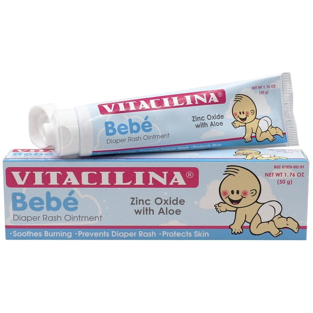 Vitacilina Bebe, ungüento para la dermatitis del pañal, protección de la piel del bebé, tubo de 1,76 oz