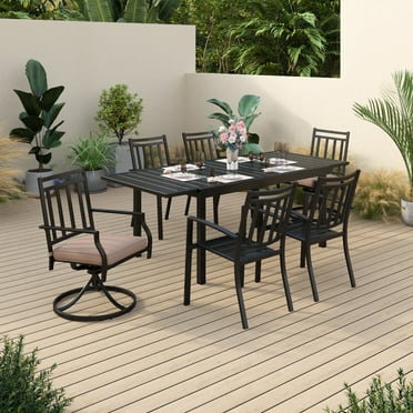 Sophia William 7 Piece Outdoor Patio Dining Bistro Set 1 Rectangle Table 6 Pieces Chairs Com - Best Budget Patio Dining Sets Uk Sophia William 7 Piece Outdoor Patio Dining Bistro Set 1 Rectangle Table 6 Pieces Chairs Com - Best Budget Patio Dining Sets Uk