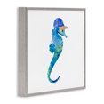 thumbnail image 3 of Stupell Industries Tropical Blue Seahorse in Hat Gray Framed Giclee Art, 17 x 17, by Lanie Loreth, 3 of 8