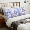 thumbnail image 4 of Vsdgher Round Snow Merry Christmas Body Pillow Cover, Pillowcases with Hidden Zipper Breathable Long Pillow Case (Pillows are not included,20x54 inch), 4 of 7