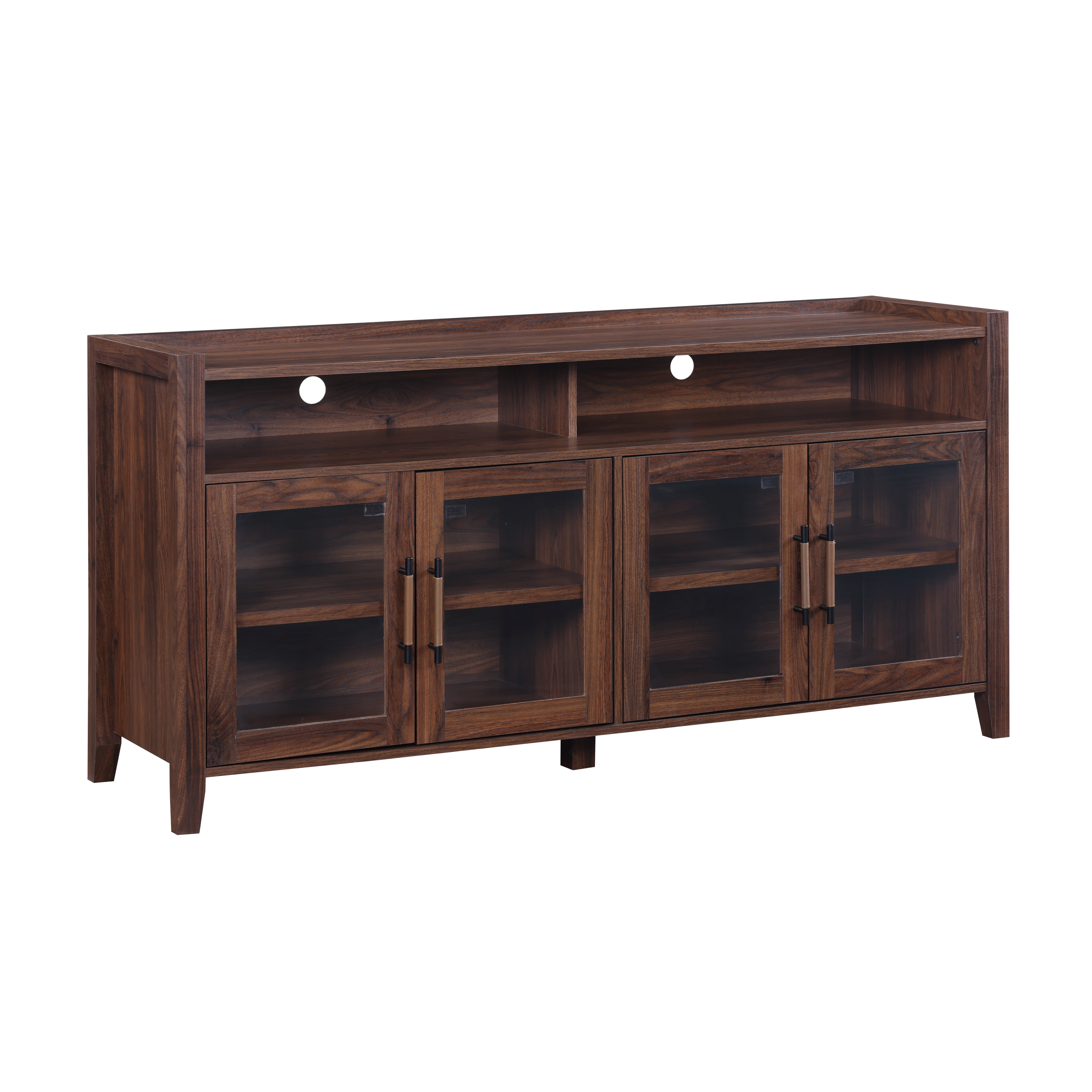 Better Homes & Gardens Reading Refined Farmhouse TV Stand for TVs up to 65", Walnut Finish
