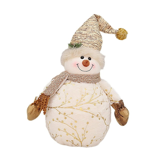 Figura de muñeco de de Navidad, adornos de felpa corta para ventana, decoración comercial de vacaciones para interiores y 19cmx26cmx50cm Colco Muñeco de nieve