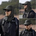 thumbnail image 1 of Sombrero de protección solar de 3 vías para hombres y mujeres, Gorra de béisbol de nailon de secado rápido para pesca y senderismo con solapa desmontable en el cuello, protección UV UPF 50+, 1 of 6
