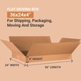 thumbnail image 2 of Shipping Boxes Medium 36"L x 24"W x 4"H, 10-Pack | Corrugated Cardboard Box for Packing, Moving and Storage 36x24x4, 2 of 6