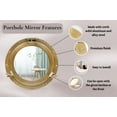 thumbnail image 4 of Aluminium Ships Porthole Mirror and Window – Nautical Round Wall Mirror with Durable Frame for Bathroom, Living Room, & Outdoor Use – Stylish Marine Décor (Golden, Mirror, 15 inch), 4 of 6