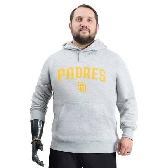 Men's G-III Sports by Carl Banks Gray San Diego Padres Adaptive Lockup Fleece Hoodie