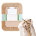 thumbnail image 6 of Disposable Cat Litter Box 5-Pack, 100% Recycled Paper Cat Tray for Travel or Home, Control Large Litter Pan with 1-Towel, 16.14X11.81X3.94 Inch, Brown, 6 of 6