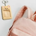 thumbnail image 3 of Titular de la fotográfica de felpa Cubierta de la de identificación con foto, protectora con colgante de llavero Decoración para fotos Marrón Baoblaze Tarjetero de peluche, 3 of 8