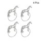 thumbnail image 3 of Metal Servilletas Anillos, 4uds Caballo Servilletas Anillos Soporte Hebilla Juego para Comedor Mesa Decoraciones Boda Cumpleaños Vacaciones Fiesta, Plateado Tono Unique Bargains servilleteros, 3 of 5