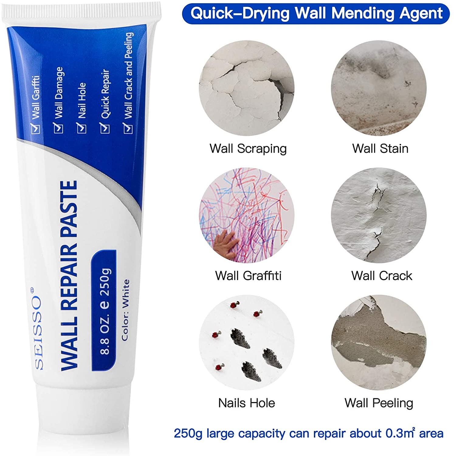 Seisso 2-Pack Drywall Spackle Wall Repair Kit photo 6