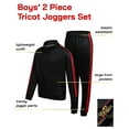 thumbnail image 2 of Boys' Tricot Jogger Set - 2 Piece Active Performance Zip-Up Tracksuit Set (Size: 8-18), 2 of 7