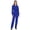 Blue, variant on Women Long Sleeve Coveralls Utility Work Uniform Overalls Casual Button Up Jumpsuit Long Pants Romper Workwear Blue S
