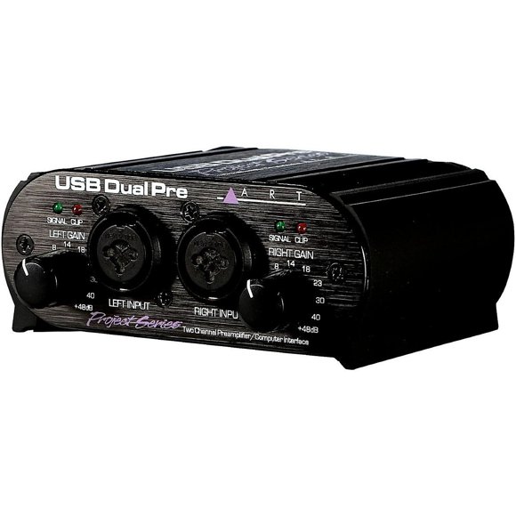 Preamplificador Art USB Dual Pre de dos canales con interfaz