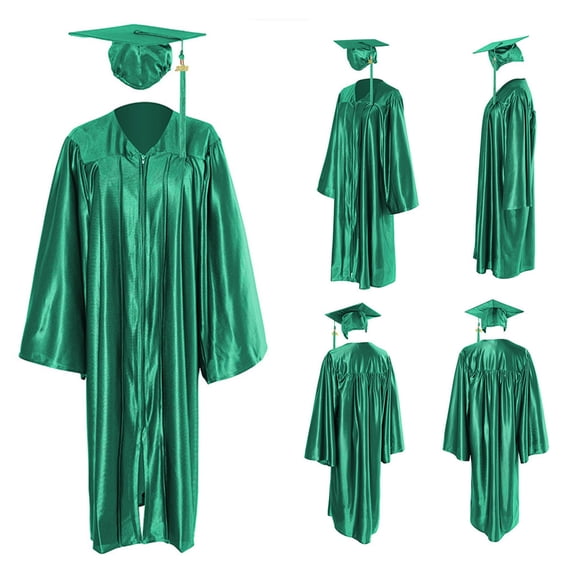 Conairie Adult Unisex Graduation Cap and Gown with Tassel Set for University High School Green 39