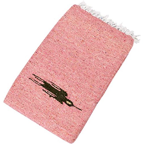 YogaAccessories Thunderbird Supreme Mexican Yoga Blanket - Pink
