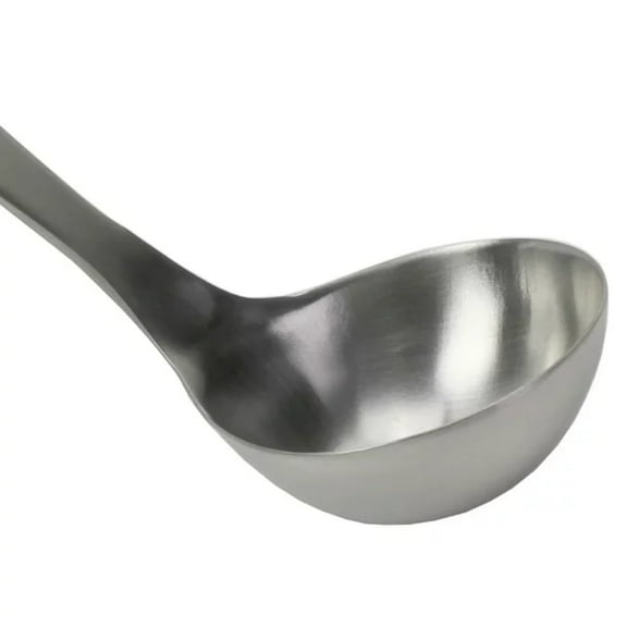 Stainless Steel Ladle with Heavy Duty Black Triple Rivet Handle