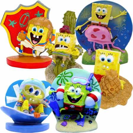 Spongebob Action Figures Aquarium Ornament Set