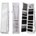 thumbnail image 4 of Soges 360 Degree Rotatable Jewelry Armoire with Full-length Mirror, White, 4 of 9