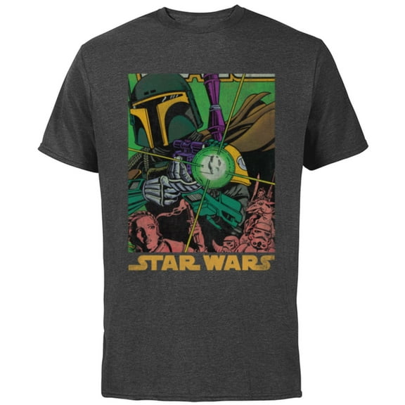 Star Wars Boba Fett Vintage Comic Book - Short Sleeve Cotton T-Shirt for Adults - Customized-Charcoal