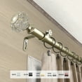 thumbnail image 4 of InStyleDesign  Sadie 1 inch Diameter Adjustable Curtain Rod Satin Nickel 66 to 120 inches Silver Finish, 4 of 5