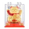 thumbnail image 2 of Hadanceo Lucky Cat Mold Cartoon Solar Powered Good Symbolism Swing Arm Lucky Cat Waving Fortune Figurine Cat Decoration, 2 of 8
