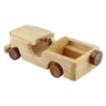 thumbnail image 3 of Benzara Handcrafted Open Jeep Wooden Toy for Kids, Brown, 3 of 4