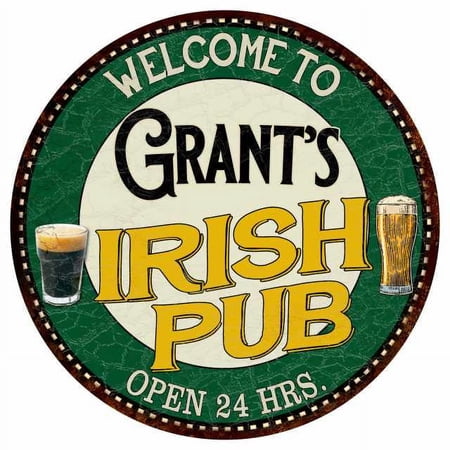 Grant s Irish Pub 12 Round Metal Sign Kitchen Bar Wall Décor 200120036171