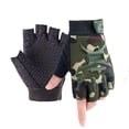 thumbnail image 2 of Guantes de camuflaje tácticos de medio dedo para niños, para deportes al aire libre, para fanáticos militares, antideslizantes, resistentes al desgaste, para estudiantes, 2 of 5