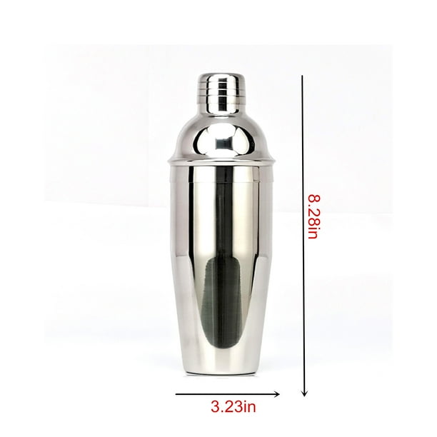 LUPATDY Shaker à Cocktail En Verre Doré 400 Ml – Kit Élégant Avec Doseur Inox, Pelle Et