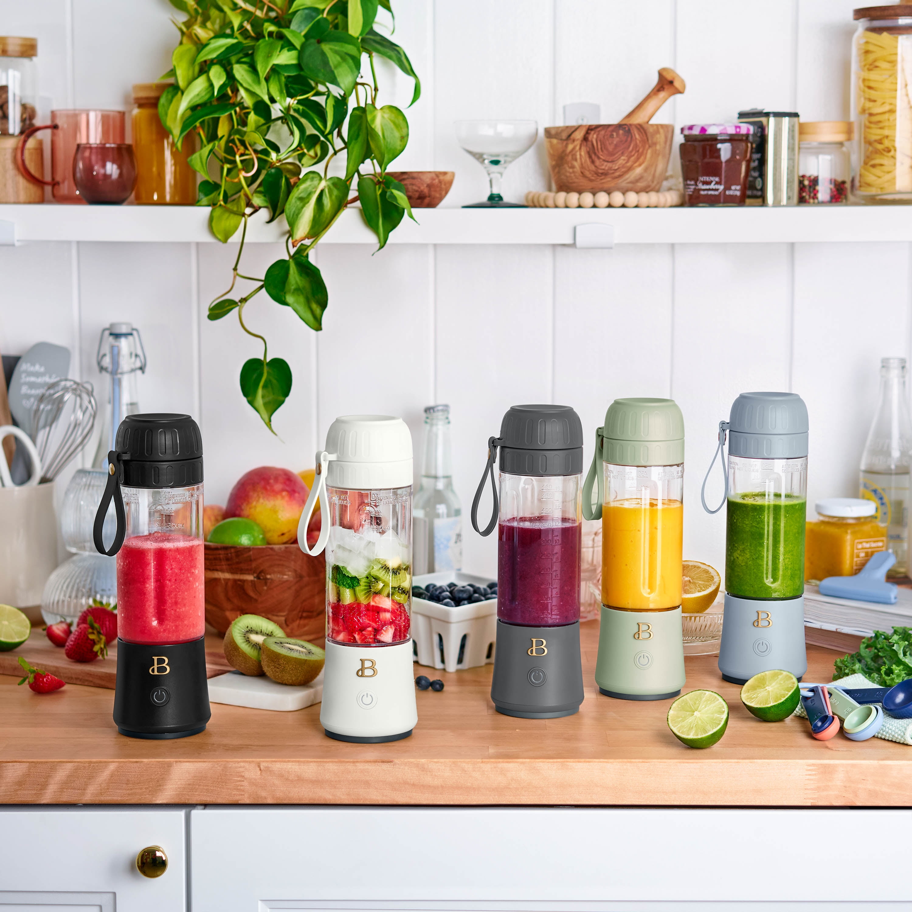 Beautiful Portable to-Go Blender 2.0, 70 W, 16 oz, Oyster Grey by Drew Barrymore
