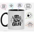 thumbnail image 3 of Inkdotpot Push Yourself To Be Great 11 Oz Ceramic Coffee Mug Positive Inspirational Quotes Funny Sarcastic Employee Boss Coworkers Gift-Black, 3 of 6