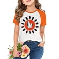 thumbnail image 2 of YUNAFFT T-Shirts Décontractés à Manches Raglan pour Enfants Imprimé Festival Orange Style Unisexe Ludique, 2 of 9