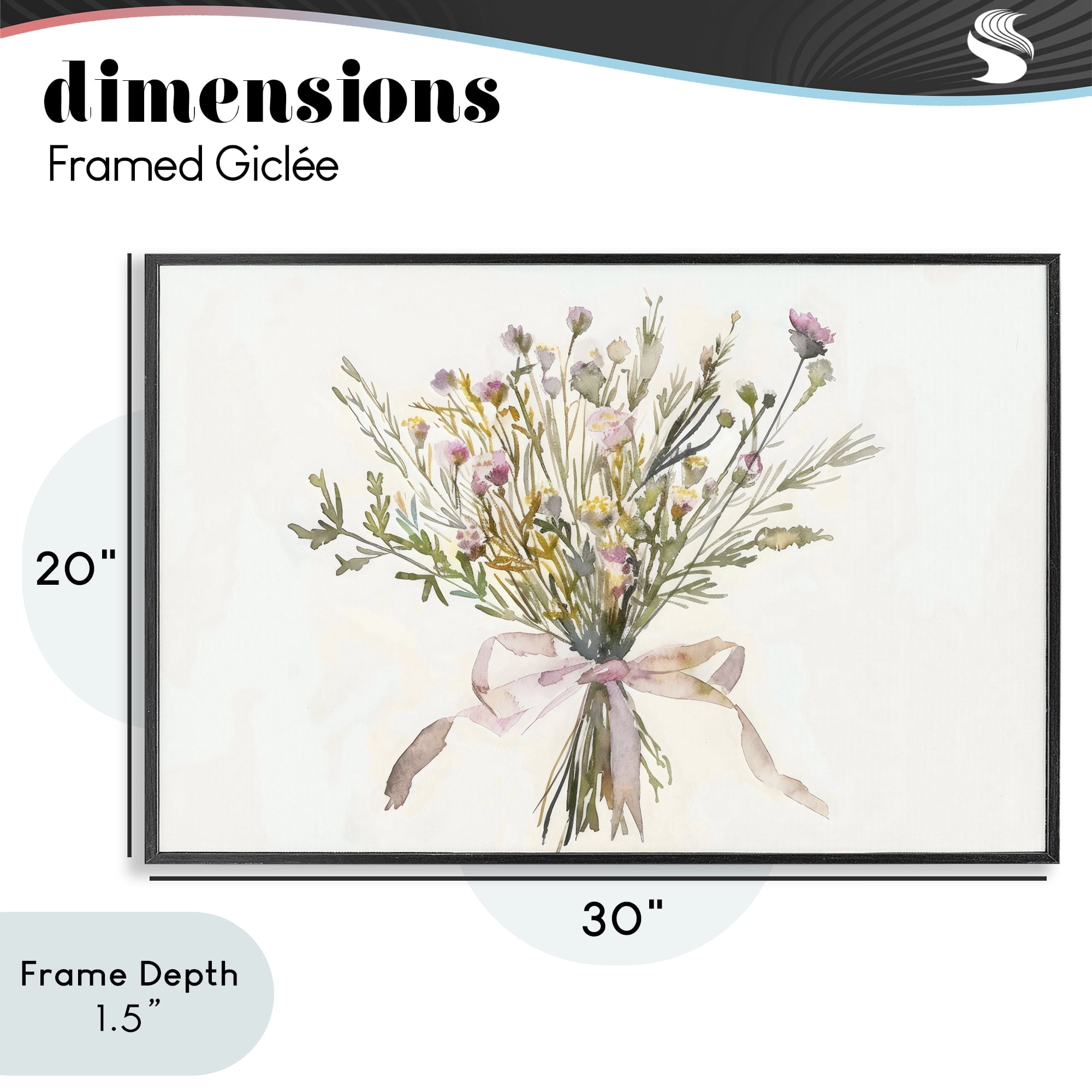 Stupell Industries Bouquet of Spring Wildflowers Black Framed Giclee Art, design by Creative Studio