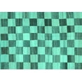 thumbnail image 1 of Ahgly Company Indoor Rectangle Checkered Turquoise Blue Modern Area Rugs, 7' x 10', 1 of 4
