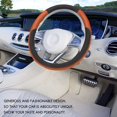 thumbnail image 1 of 38cm Car Steering Wheel Cover, Universal Leather Steering Wheel Cover, Fit for All 99% Car Models Accessories Coffee, 1 of 5