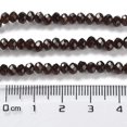 thumbnail image 3 of Baking Painted Imitation Jade Glass Bead Strands Faceted Rondelle Coconut Brown 4x3mm Hole: 1mm about 105~110pcs/strand 38~39cm, 3 of 5