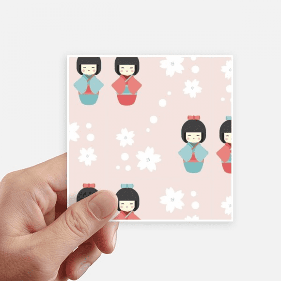 Art Repeat Japan Pattern Sticker Square Waterproof Stickers Wallpaper Car Decal