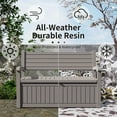 thumbnail image 4 of EasyUp 80 Gallon Storage bench Lockable Waterproof Deck Box - Outdoor Storage Box for Patio,Garden and Porch,Tools and Cushions（Grey）, 4 of 8