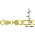 thumbnail image 3 of 14K Yellow Gold 7mm Solid Figaro Chain, FREE Microfiber Cloth, Link Mens Womens Necklace, Giorgio Bergamo, 3 of 6