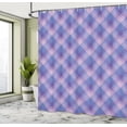 thumbnail image 4 of Ambesonne Violet Shower Curtain, Ornamental Tartan Design, 69"Wx70"L, Ceil Blue Lavender, 4 of 4