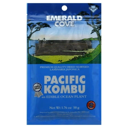 Emerald Cove Silver Grade Pacific Kombu (Dried Seaweed), 1.76 Ounce Bag