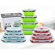 thumbnail image 5 of 4 Pcs Of Square Silicone Folding Lunch Box, Refrigerator Storage Fresh-keeping Box, Bento Box, 5 of 5