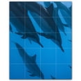 thumbnail image 1 of Picture-Tiles.com: Dolphin Ceramic Tile Wall Mural WAL500509-45L. 32"W x 40"H using (20) 8" x 8" Ceramic Tiles-Satin Finish, 1 of 3