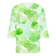 thumbnail image 4 of Chemises à Manches Longues pour Femmes Grande Taille Chemises d'Été à Manches Longues Col en V Hauts Décontractés Blouse Imprimée Régulière Chemises à Manches Longues pour Femmes Hauts d'Été Tendance 2023 Hauts pour Femmes, 4 of 5