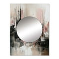 thumbnail image 2 of Designart "Rosy Nocturnal Fluidity I" Minimalism Mirror Wall Decor - Modern Pink Abstract Mirror Wall Art For Bathroom - 32" x 24" Inch, 2 of 5